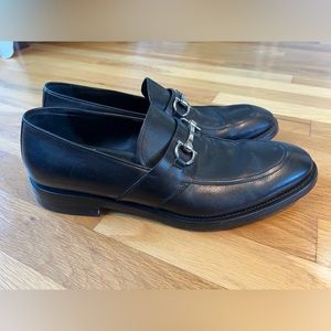 Ferragamo Men’s Dress shoes, Black Leather, Size 10
